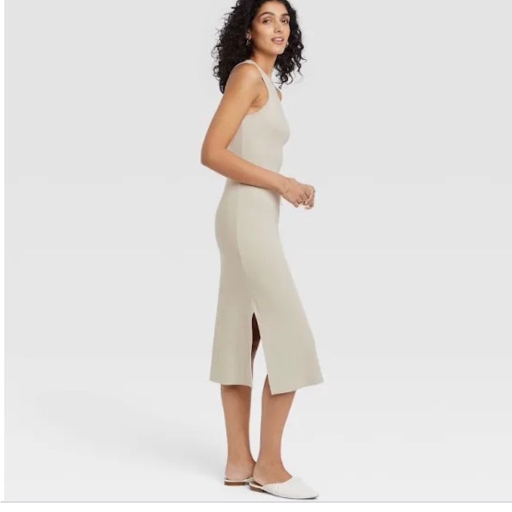 NWT Women’s Sleeveless Ribbed Dress— A New Day